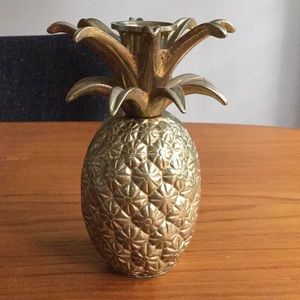 Vintage brass pineapple candle holder 🍍🕯